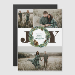 アコーンリースクリスマスホリデー マグネット招待状