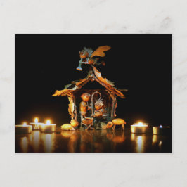 アコーン小人出生シーン – クリスマスカード ポストカード