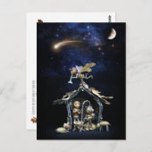 アコーン小人出生シーン – クリスマスカード ポストカード (正面/裏面)