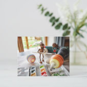 アコーン小人飾のイースターエッグイースターポストカード ポストカード (スタンド正面)