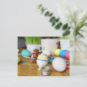 アコーン小人飾のイースターエッグイースターポストカード ポストカード (スタンド正面)