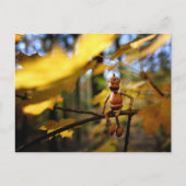 アコーン小妖精や小人のカエデの秋 ポストカード (正面)