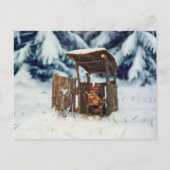 アコーン小妖精や小人は冬にトイレに座って ポストカード (正面)