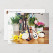 アコーン小妖精や小人絵画のイースターエッグイースターポストカード ポストカード (正面/裏面)