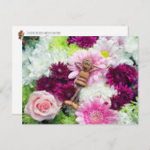 アコーン小妖精や小人美しい入り花はがき ポストカード (正面/裏面)