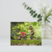 アコーン小妖精や小人運ガールズイチゴ ポストカード (スタンド正面)