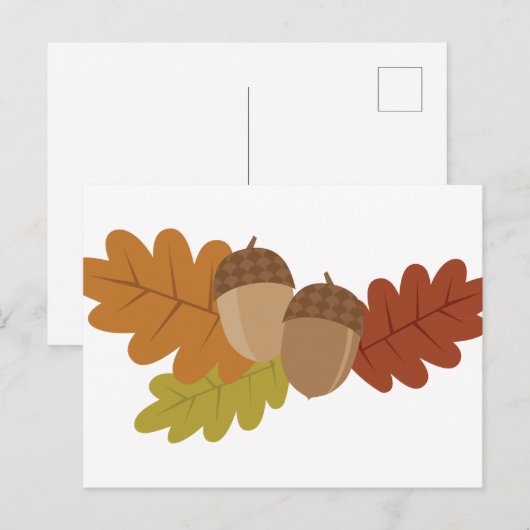 アコーン葉 ポストカード (正面/裏面)