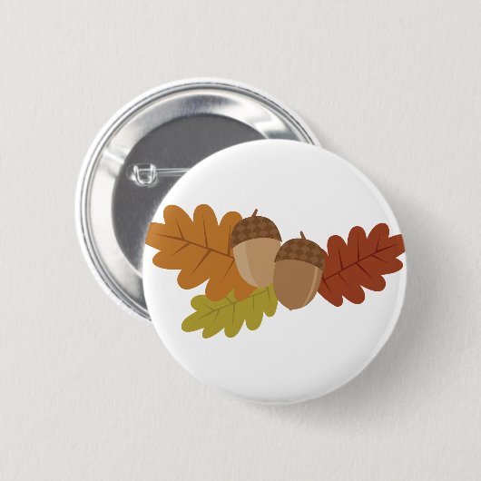 アコーン葉 缶バッジ (正面&裏面)