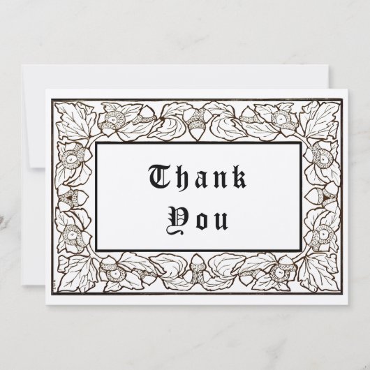 アコーン&オーク離れアーツアンドクラフツスタイル サンキューカード (正面)