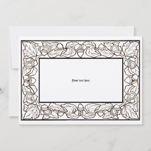 アコーン&オーク離れアーツアンドクラフツスタイル サンキューカード (裏面)