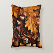 アコー素朴ン&オークリーフピロー アクセントクッション (正面(垂直))