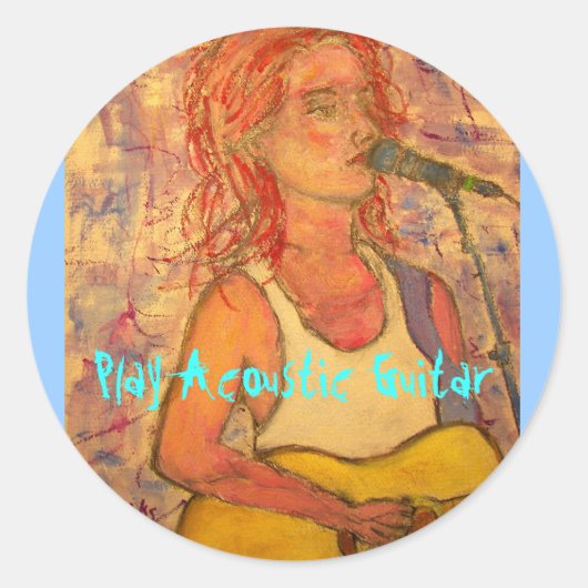 アコー遊スティックギター ラウンドシール (正面)