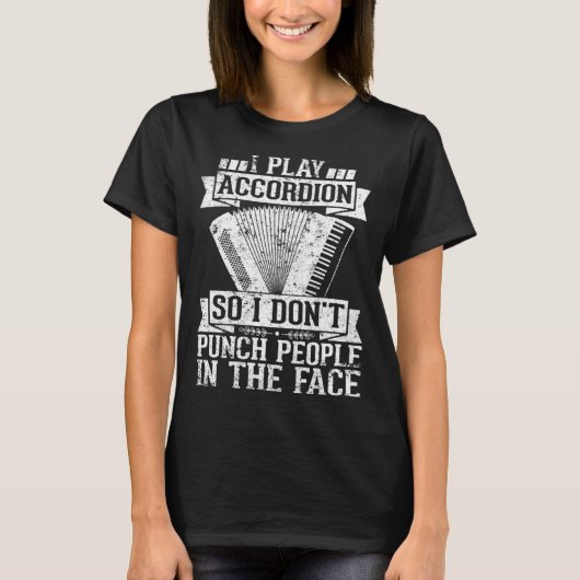 アコー遊デオンだから人をAccにパンチしなおもしろいい Tシャツ (正面)