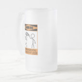 アコ警告ルディオン棋士 フロストグラスビールジョッキ (正面左)