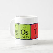アゴストン周期表名mug コーヒーマグカップ (正面左)