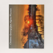 アゴマ・ウィスコンシン。クリスマスの挨拶 ジグソーパズル (縦)