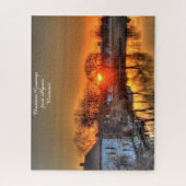 アゴマ・ウィスコンシン。クリスマスグリーティングジグソーパズル ジグソーパズル (縦)