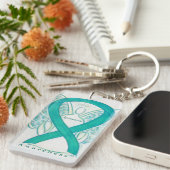 アゴラホビアエンジェル認識度リボンキーチェーン キーホルダー (正面右)