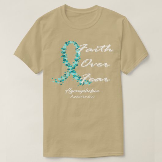 アゴラホビア認識度この家族への恐怖に対する信仰 Tシャツ (デザイン正面)