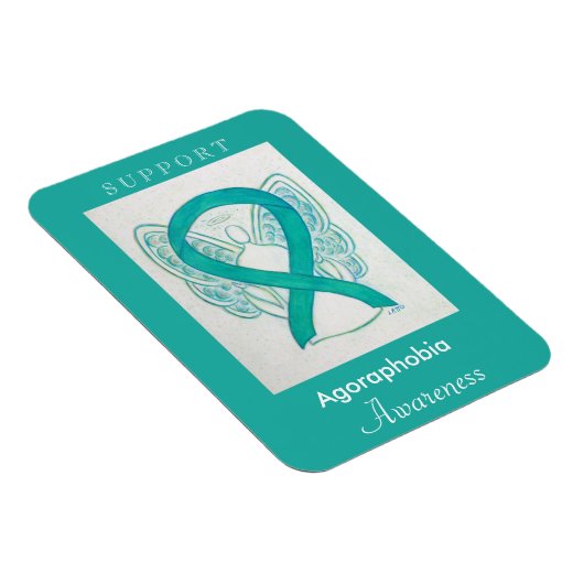 アゴラホビア認識度リボンエンジェルカスタムマグネット マグネット (右側)