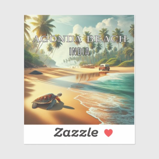 アゴンダビーチインド3インチビニールステッカー シール (シート)