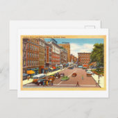 アサイア通りでハートフォード，コネチカット州，ヴィンテージ ポストカード (正面/裏面)