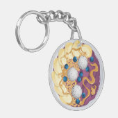 アサイボ鮮やかールイラストレーション – ヘルシースムージー キーホルダー (正面左)