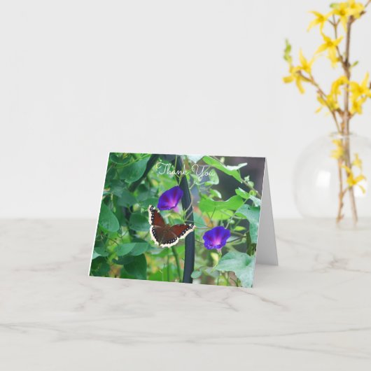 アサガオの蝶の花 カード (黄色い花)