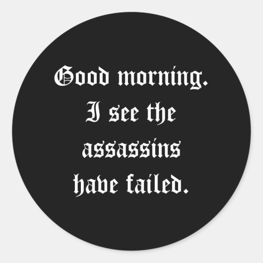 アサシンステッカー ラウンドシール (正面)