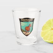アサステハーグ州パークメリーランドバッジ ショットグラス (正面)