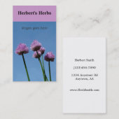 アサツキのハーブの花の開花 名刺 (正面/裏面)