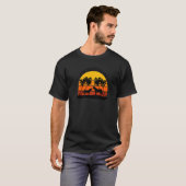 アサティーグ島の馬 ヤシの木 Tシャツ (正面フル)