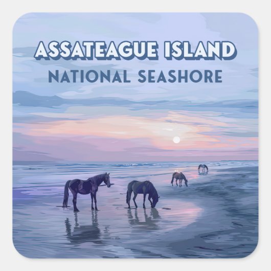 アサテーハアイランドナショナルシーショアウマヴィンテージ スクエアシール (正面)
