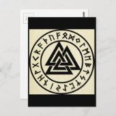 アサトゥル、古い北欧宗教、シンボル、オジン&トール ポストカード (正面/裏面)