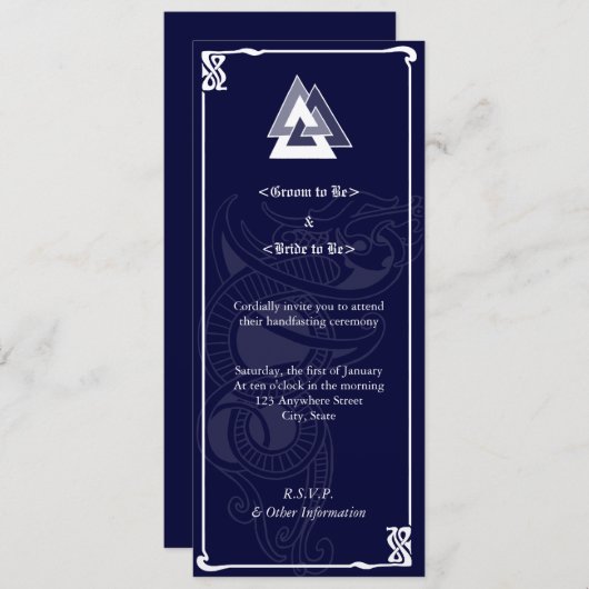 アサトルハンドファスト 招待状 (正面/裏面)