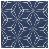アサノハスタイル02 - White on Dk Blue 001744 ファブリック (クローズアップ)