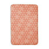 アサノハ日本のまたはスターパターン – コーラルオレンジ バスマット (正面縦)