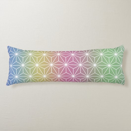 アサノハ日本のパステルレインボー ボディピロー (正面)