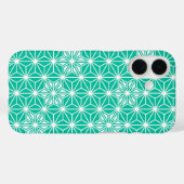 アサノハ日本のパターン – ピーコックブルー Case-Mate iPhoneケース (裏面 (横))