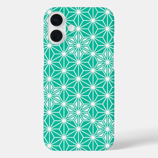 アサノハ日本のパターン – ピーコックブルー Case-Mate iPhoneケース (裏面)