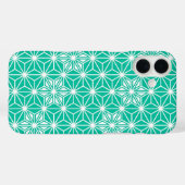 アサノハ日本のパターン – ピーコックブルー Case-Mate iPhoneケース (裏面 (横))