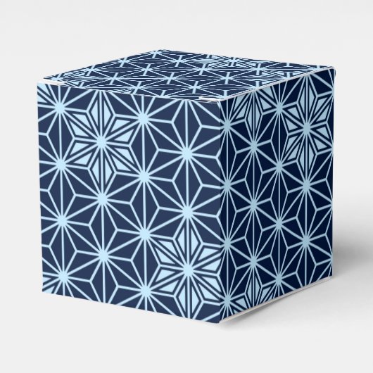 アサノハ日本の柄 – インディゴブルー フェイバーボックス (正面サイド)