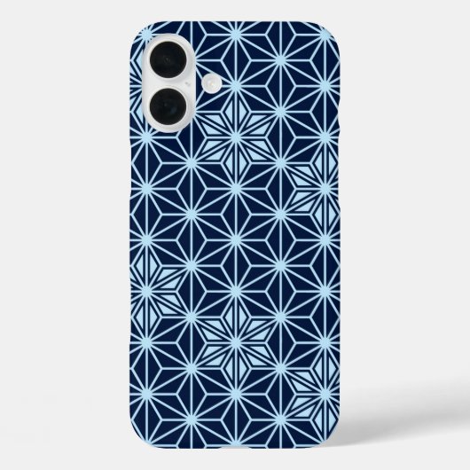 アサノハ日本の柄 – インディゴブルー Case-Mate iPhoneケース (裏面)