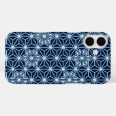 アサノハ日本の柄 – インディゴブルー Case-Mate iPhoneケース (裏面 (横))