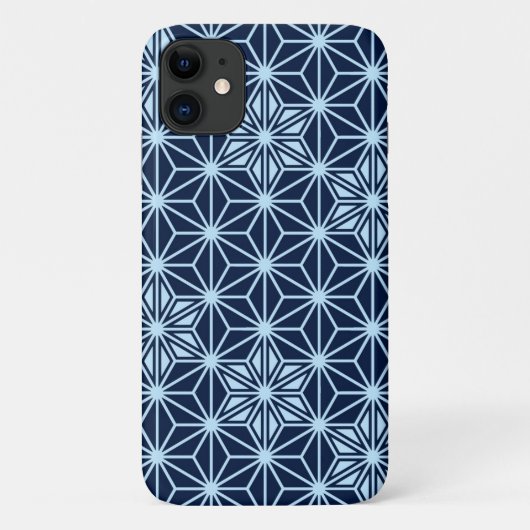 アサノハ日本の柄 – インディゴブルー Case-Mate iPhoneケース (裏面)