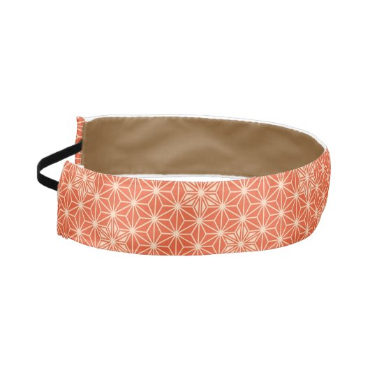 アサノハ日本の模様 – コーラルオレンジ アスレチックヘッドバンド (左)