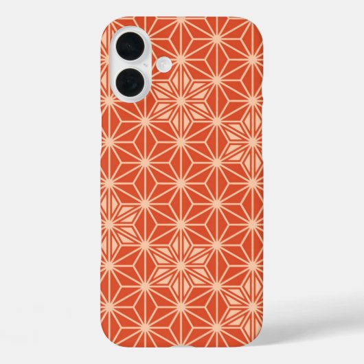 アサノハ日本の模様 – コーラルオレンジ Case-Mate iPhoneケース (裏面)