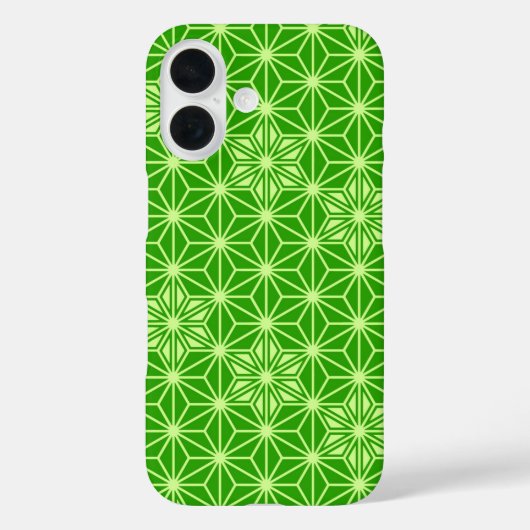アサノハ日本の模様 – ライムグリーン Case-Mate iPhoneケース (裏面)