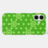 アサノハ日本の模様 – ライムグリーン Case-Mate iPhoneケース (裏面 (横))