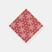アサノハ日本の模様 – 濃い赤色 スタンダードカクテルナプキン (角)